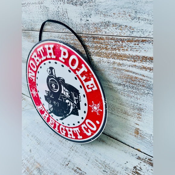 *North Pole Freight Co. Embossed Metal Sign - Picture 11 of 13